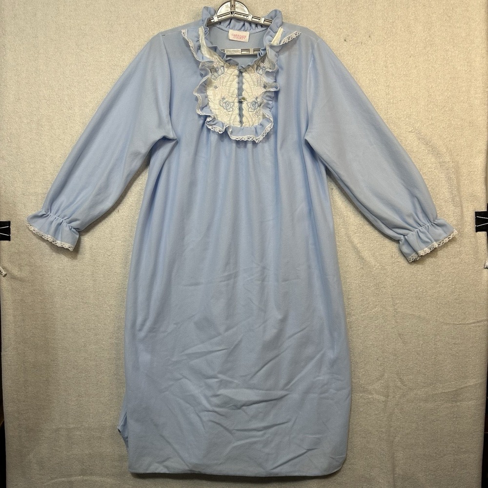 Vintsge Sears‎ Carriage Court Womens Large Nightgown Baby Blue Made In USA Comfy